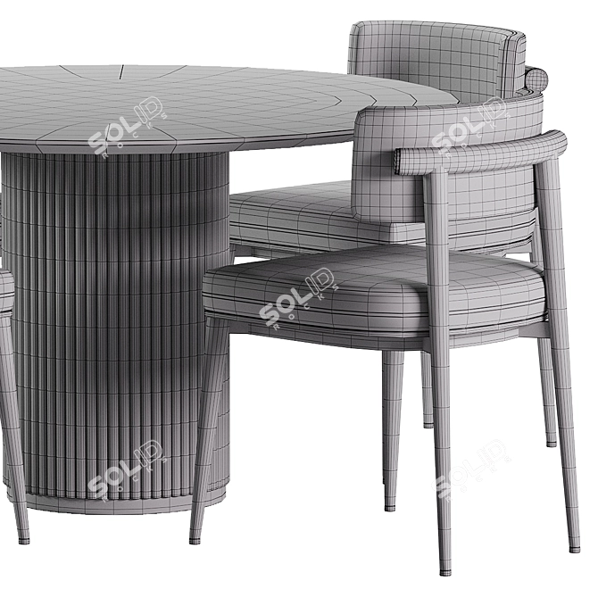 Modern Dining Set 92, Render Corona 3D model image 3