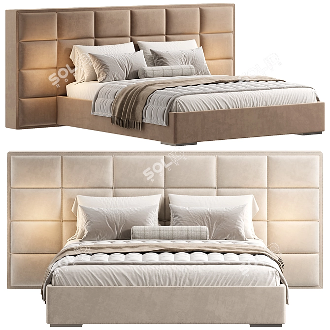 Modern Bed Design in 3Ds 3D model image 3