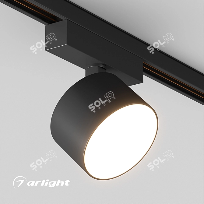 MAG-ORIENT Round LED Track Light 3D model image 1