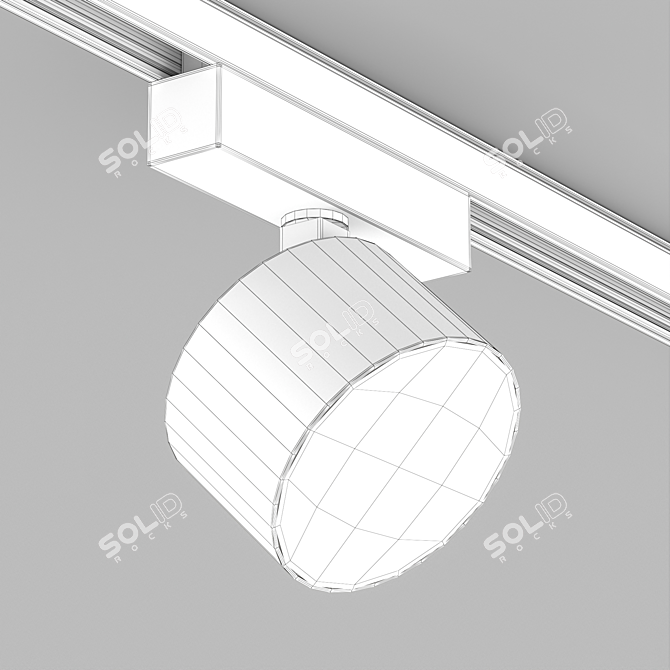 MAG-ORIENT Round LED Track Light 3D model image 3