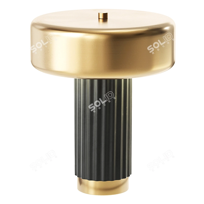 Stone Black Gold Table Lamp 3D model image 22