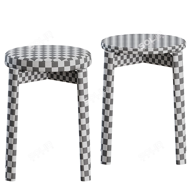 Menu Space Passage Stool Upholstered 3D model image 3