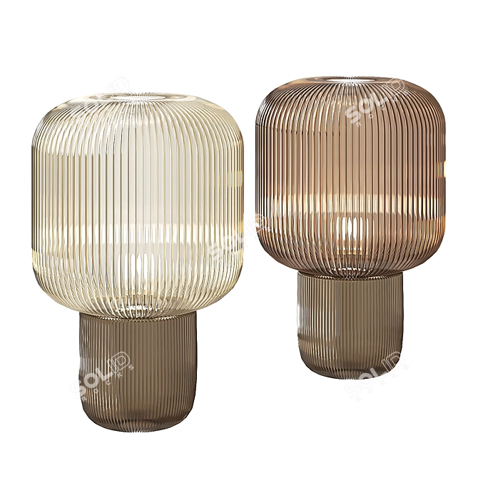 Dual Tone Glass Table Lamp 3D model image 1