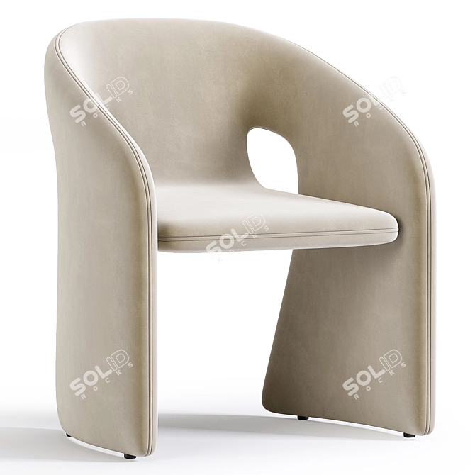 Elegant Modern Roche Bobois Armchair 3D model image 1