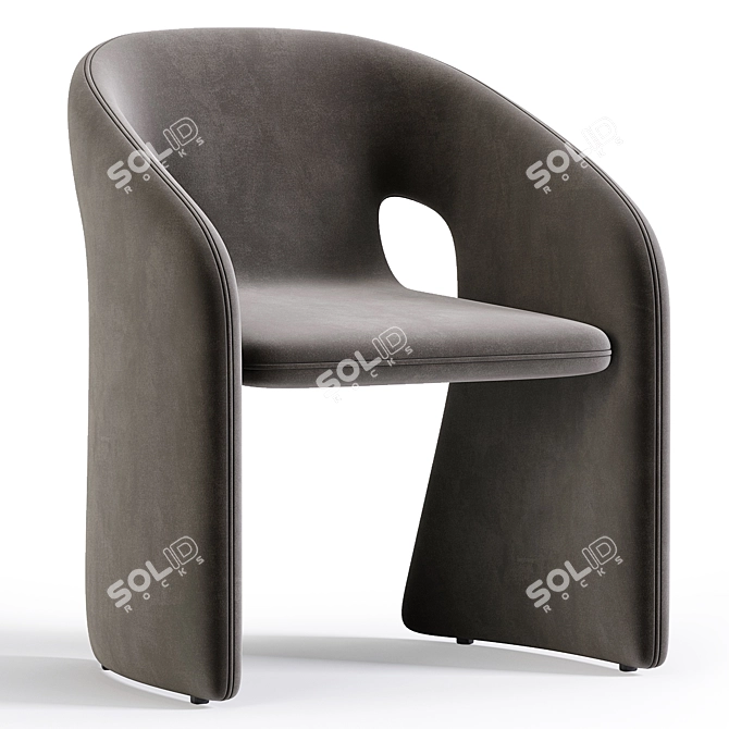 Elegant Modern Roche Bobois Armchair 3D model image 2