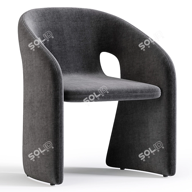 Elegant Modern Roche Bobois Armchair 3D model image 3