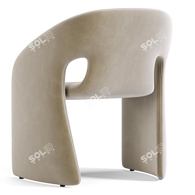 Elegant Modern Roche Bobois Armchair 3D model image 4