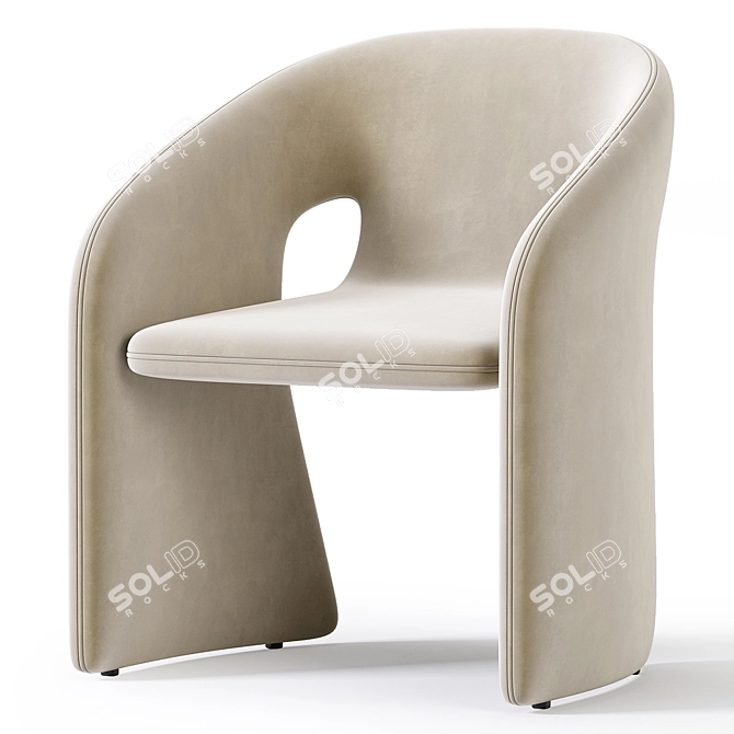 Elegant Modern Roche Bobois Armchair 3D model image 6