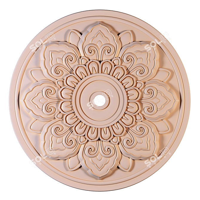 Ceiling Rosette 58 - Elegant Design 3D model image 1