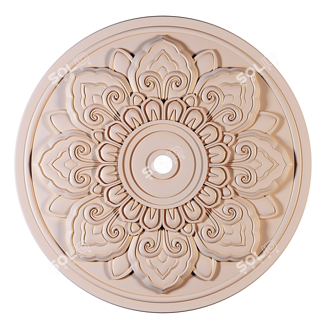 Ceiling Rosette 58 - Elegant Design 3D model image 3