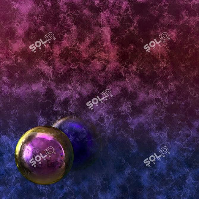 Holographic Metal Material 3D model image 5