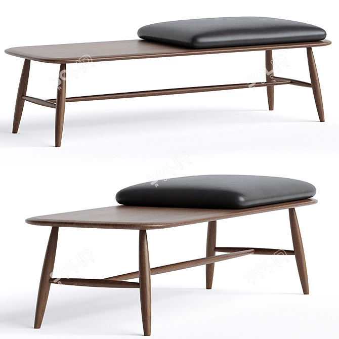 Elegant Ercolani Von Modern Bench 3D model image 1