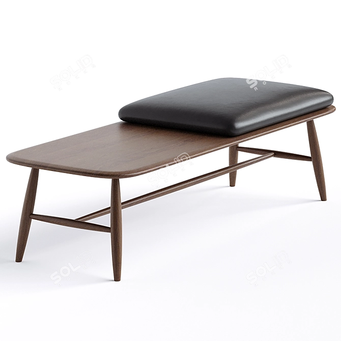 Elegant Ercolani Von Modern Bench 3D model image 2