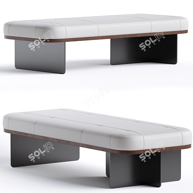 Sleek Modern Bernhardt Design Bench 3D model image 1