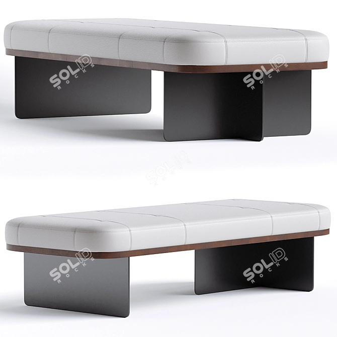 Sleek Modern Bernhardt Design Bench 3D model image 3