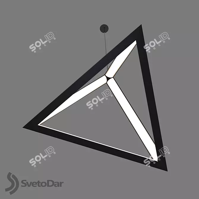 Tetrahedron 600 Modular Pendant/Floor Light 3D model image 2