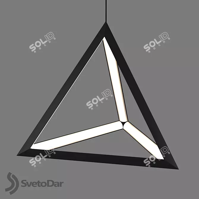 Tetrahedron 600 Modular Pendant/Floor Light 3D model image 4