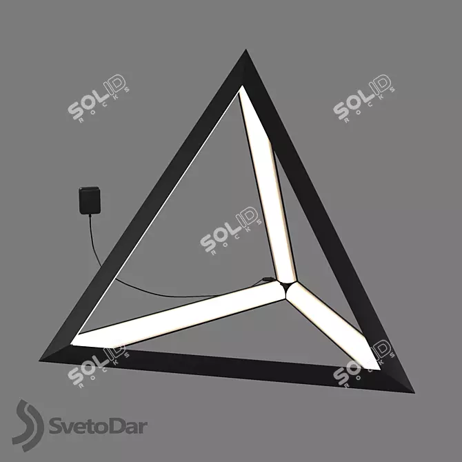 Tetrahedron 600 Modular Pendant/Floor Light 3D model image 5