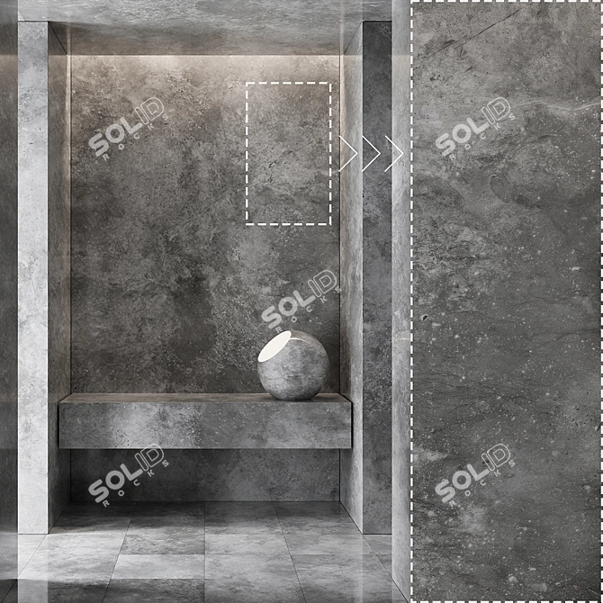 High Detail Marble Stone Texture 3D model image 1