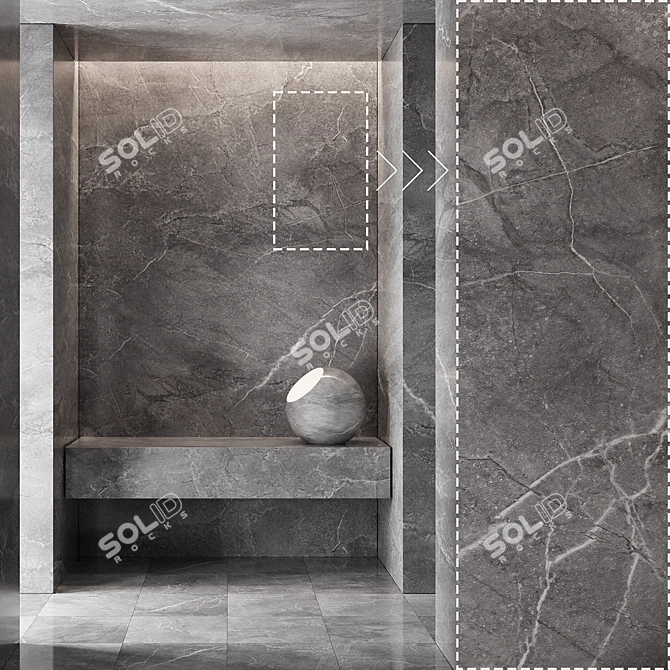 Luxury Marble Textured 3D Panels 3D model image 1