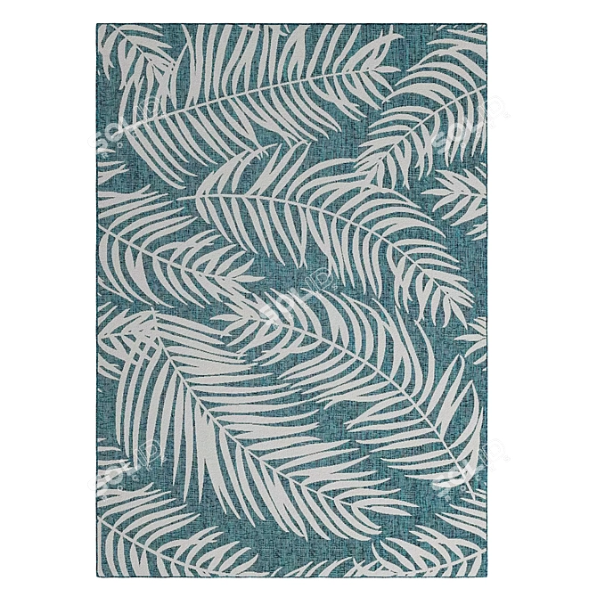 Outdoor Palm Rug in Multiple Sizes 3D model image 1