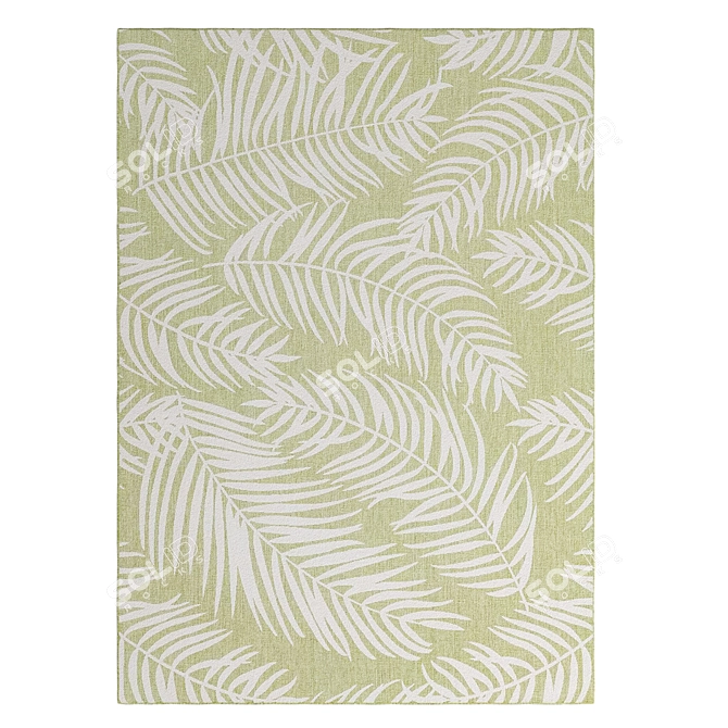 Outdoor Palm Rug in Multiple Sizes 3D model image 2