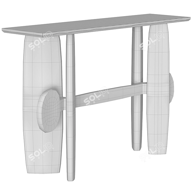 Modern Rustic Console Table: Aleks Home 3D model image 4