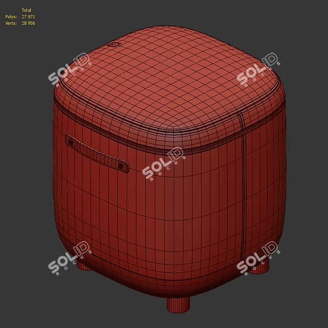 Bork D615 Massage Pouf 3D model image 5