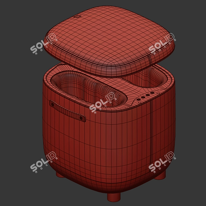 Bork D615 Massage Pouf 3D model image 6