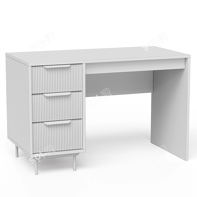 Polys Desk Set in Grey 3D model image 10