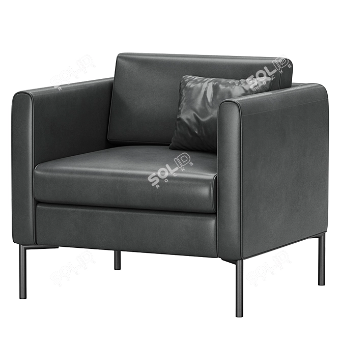 Kinsi Land Graphite Armchair 3D Model 3D model image 2