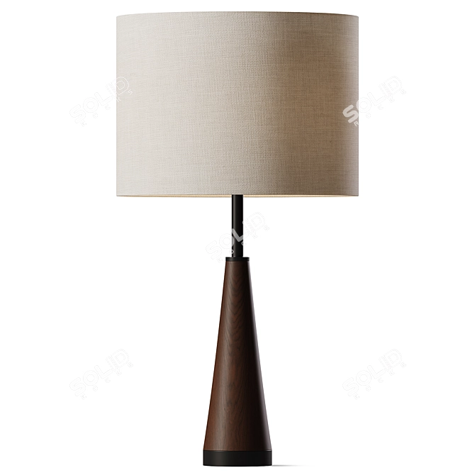 Elegant Nina Campbell Harwood Lamp 3D model image 1