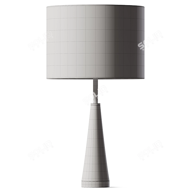 Elegant Nina Campbell Harwood Lamp 3D model image 3