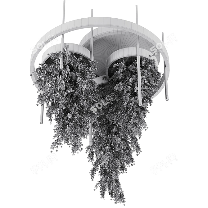 High-Quality Indoor Hanging Plant Set 3D model image 5