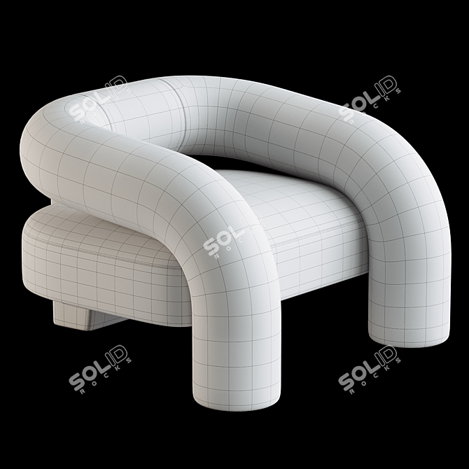 Artistic Zen Lounge Chair 3D model image 4