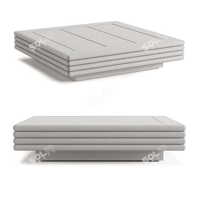 RH Bondi Teak Side Table 3D model image 3