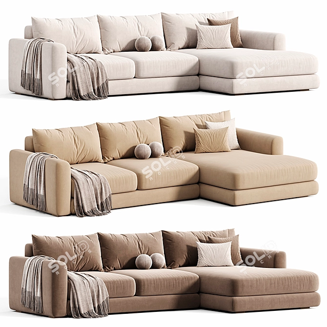 Sherlock Corner Sofa 2015 Beige 3D model image 2