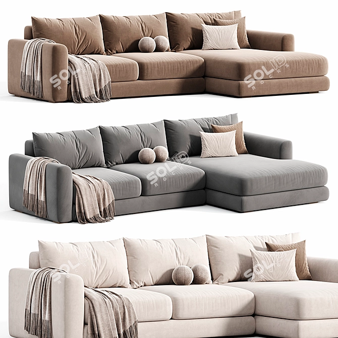 Sherlock Corner Sofa 2015 Beige 3D model image 3