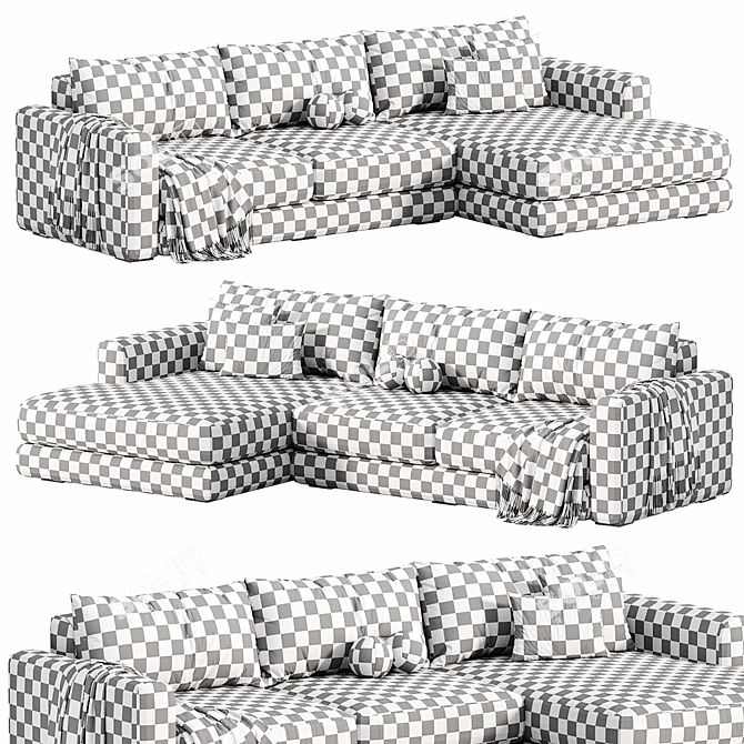 Sherlock Corner Sofa 2015 Beige 3D model image 9