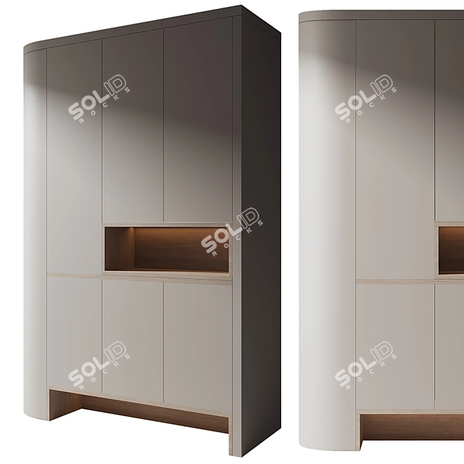 Custom Kids Shelf Minimalist Design 3D model image 1