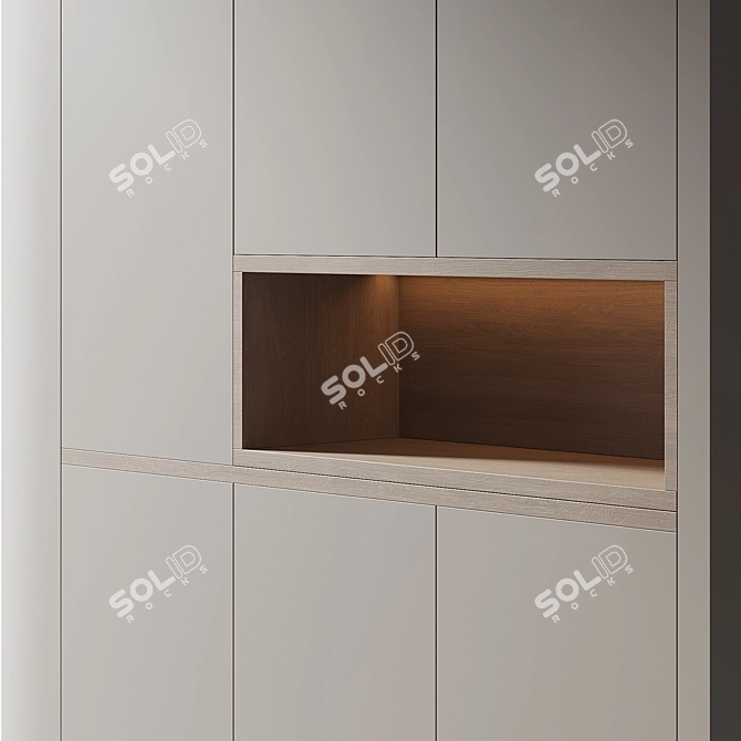 Custom Kids Shelf Minimalist Design 3D model image 3