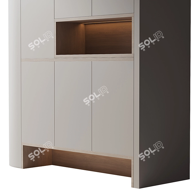 Custom Kids Shelf Minimalist Design 3D model image 4