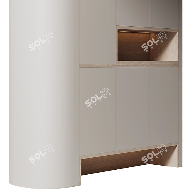 Custom Kids Shelf Minimalist Design 3D model image 5