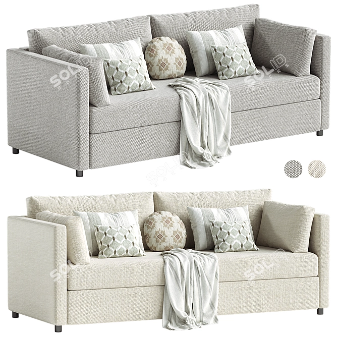 Modern Folding Sofa Model 3D 3D model image 1