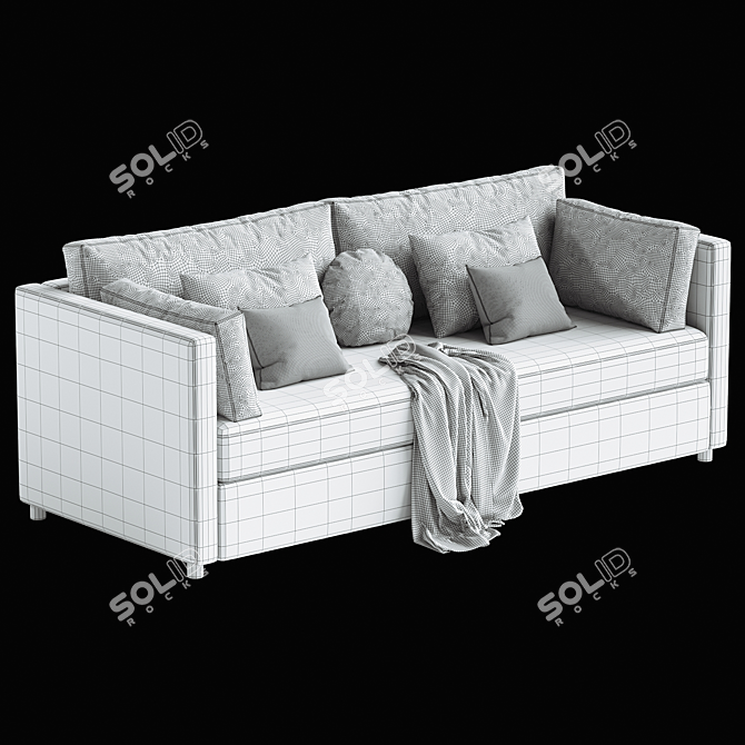 Modern Folding Sofa Model 3D 3D model image 3