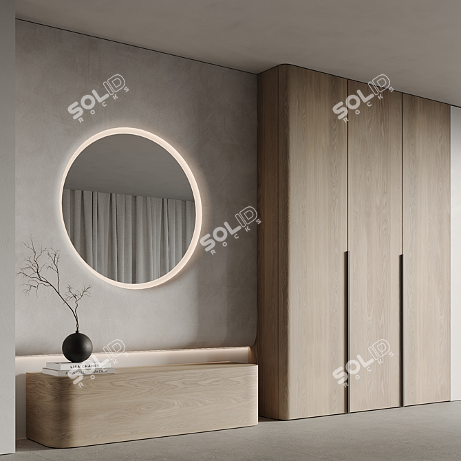 Modern 3D Hallway Design Kit 3D model image 2