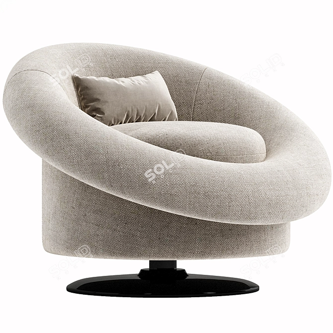 Elegant Swivel Chair Nemo 3D model image 1