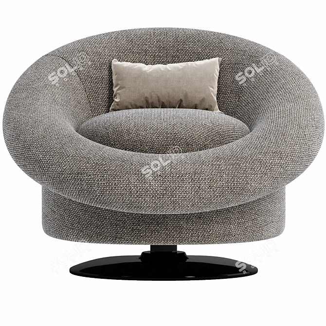 Elegant Swivel Chair Nemo 3D model image 3