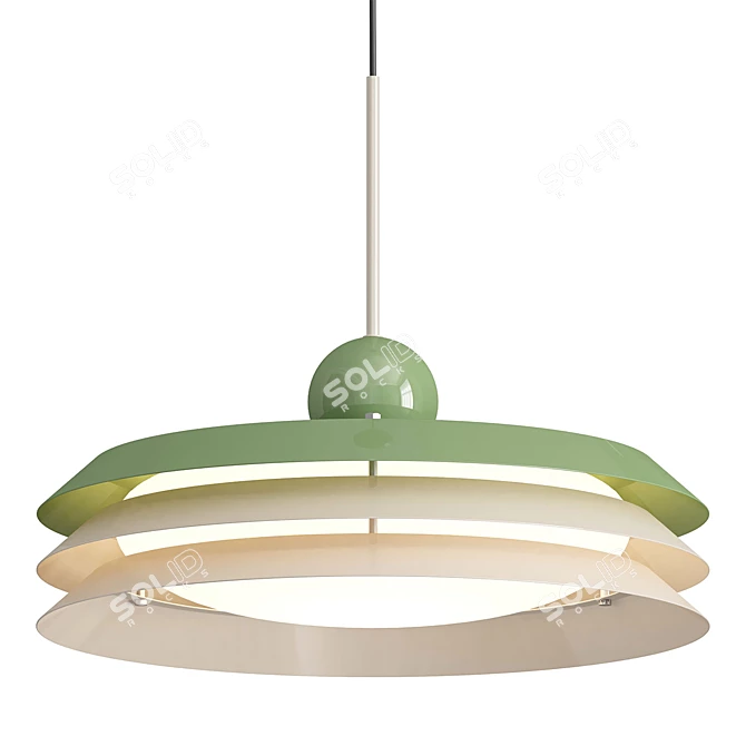 Modern Morandi Pendant Lamp 3D model image 1