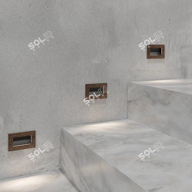 Integrator Premium Brass Step Light 3D model image 6